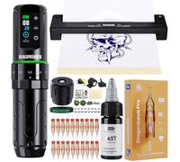 Dragonhawk L3 Tattoo Pen Kit, 2.4-4.2mm stroke, 2000mAh battery, comes with stencil printer and 20 tattoo needles for all users