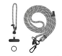 Dragonne anti-perte pour Insta360 X5 - Bandoulière réglable en polyester 20 x 15 x 0,2 cm - Sangle de sécurité en noir, rose, jaune (noir et blanc)