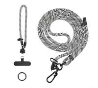 Dragonne anti-perte pour Insta360 X5, corde diagonale en polyester avec fixation sécurisée, lanière élégante pour sports de plein air et aventure, noir et blanc