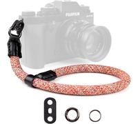 Dragonne Appareil Photo,Dragonne de Poignet pour Appareil Photo Sangle Poignet Appareil Photo pour Sony A6000 A6400 A6700 A7IV Canon eos Nikon Fujifilm - Rouge Camouflage