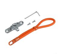 Dragonne de poignet en silicone pour contrôleur DJI RC2 avec seau en métal - Support à dégagement rapide pour Mini 3 Pro pour Mavic Air 3 - Équipement de sécurité - Noir (orange)