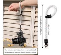 Dragonne De Poignet Pour Appareil Photo - Sangle Pour Sony A6000 A6400 A6700 A7Iv Canon Eos Nikon Fujifilm - Blanc Camouflage[Z4306]