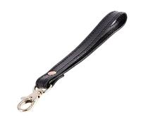 Dragonne de rechange en cuir véritable pour pochette à main Noir