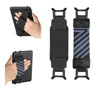 Dragonne de Sécurité compatible avec 6-8" Kindle eReaders Fire Tablet, 2pcs Sangle de Sécurité Tablette Polyvalente à Haute Élasticité Légère Support - Kobo/Voyaga/Sony E-Book Tablet (noir et imprimé)