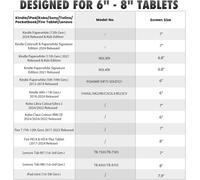 Dragonne De Sécurité Pour 6-8"" Kindle Ereaders Fire Tablet - Kobo/Voyaga/Sony Kindle E-Book Tablet, Sangle Haute-Élastique Polyvalente Légère Support Antidérapante, Dessin Au Trait