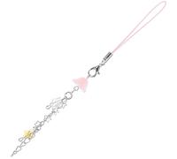 Dragonne de Téléphone Porte-clés Unique, Petite Breloque Rose en Glaçure | Compacte et Décorative, Usage Extérieur, pour Paquet à Main et Clé USB