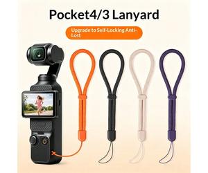 Dragonne multifonction anti-chute compatible avec DJI Osmo Pocket 4 Pro/3, dragonne pour boîtier de protection de caméra d'action, petit ventilateur, accessoire pour lampe torche Violet,noir,ChameauPo