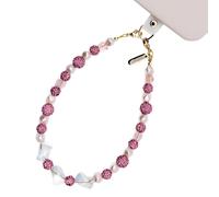 Dragonne pour Téléphone avec Perles Roses et Cristaux Ultra Élégant Rose