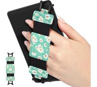 Dragonne Souple Pour 6-8"" Kindle Ereaders Fire Tablet-Kobo/Voyaga/Sony Kindle E-Book Tablet,Sangle De Sécurité Tablette Polyvalente À Haute Élasticité Légère Support Antidérapante,Vert Marguerite