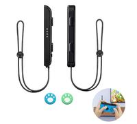Dragonne Switch, Manette Switch, Paire de Dragonnes pour Manette avec 2 Capuchons de Joystick, Accessoire de Remplacement Résistant et Confortable pour Contrôleur Switch, Facile à Installer Utiliser