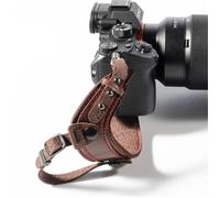 Dragonne universelle pour appareil photo reflex et compact en cuir marron, sangle de poignet antichoc pour Canon Nikon Sony Leica F