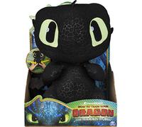 Dragons 3 - 6046841 - Jeu enfant - Peluche interactive - Peluche deluxe sonore Krokmou - Film Dragons 3 Le Monde Caché - Version Allemande