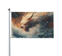 Dragon's Anger Drapeau double face de 0,9 x 1,5 m - Bannière robuste pour décoration extérieure et de jardin, impression double face, facile à installer