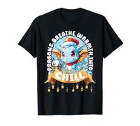 Dragons Breathe Warmth Christmas Mystical Creatures T-Shirt