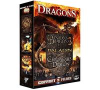 Coffret 3 Films : Donjons 3 : Le Livre des Ténèbres + Paladin-Le dernier Chasseur chroniques du Dragon