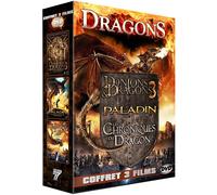 Dragons - Coffret 3 Films : Donjons & Dragons 3 : Le Livre Des Ténèbres + Paladin - Le Dernier Chasseur De Dragons + Les Chroniques Du Dragon - Pack