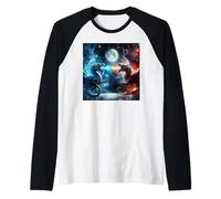 Dragons Combattant Le Bien Contre Le Mal Manche Raglan