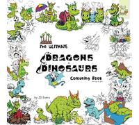Dragons & Dinosaurs Colouring Book for Boys and Girls: 50 unique designs, bold and easy with black back pages