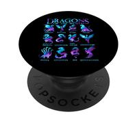 Dragons du Monde Types de Dragons PopSockets PopGrip Adhésif