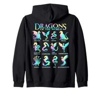 Dragons du Monde Types de Dragons Sweat à Capuche