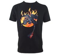 Dragons Entfants T-Shirt Krokmou et Harold motif de flamme, noir 140-146