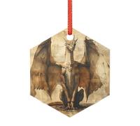 Dragons from the Archives Décorations de sapin de Noël en cristal transparent, alternative moderne en acrylique à la décoration de vacances