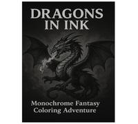 Dragons in Ink: A Monochrome Fantasy Coloring Adventure: A Unique Fantasy Coloring Book of Dragons and Legendary Creatures for Relaxation and Creativity