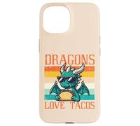 Dragons Love Tacos Funny Mexican Food Fiesta pour Hommes, Femmes et Enfants Coque pour iPhone 15