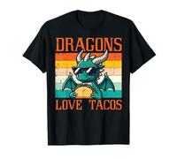 Dragons Love Tacos Funny Mexican Food Fiesta pour Hommes, Femmes et Enfants T-Shirt