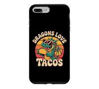Dragons Love Tacos, Motif de Nourriture drôle et Mignon en Forme de Dragon Coque pour iPhone 7 Plus/8 Plus