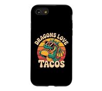 Dragons Love Tacos, Motif de Nourriture drôle et Mignon en Forme de Dragon Coque pour iPhone SE (2020) / 7/8