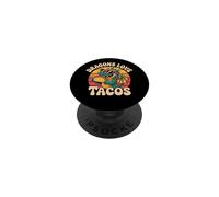 Dragons Love Tacos, Motif de Nourriture drôle et Mignon en Forme de Dragon PopSockets PopGrip Adhésif