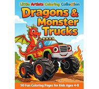 Dragons & Monster Trucks: Kids coloring book