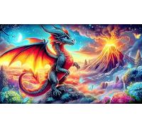 Dragons Puzzle 1000 pièces Educa Cadeau Unique De l'art Décoration Jeu éducatif Challenge Toy pour Adultes & Enfants des 14 Ans 38x26cm/1000pcs