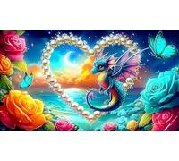 Dragons Puzzle 1000 pièces Educa Cadeau Unique De l'art Décoration Jeu éducatif Challenge Toy pour Adultes et Enfants à partir de 12 Ans 38x52cm/1000pcs