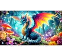 Dragons Puzzle 1000 pièces Educa Cadeau Unique De l'art Décoration Jeu éducatif Challenge Toy pour Adultes et Enfants à partir de 14 Ans 75x50cm/1000pcs