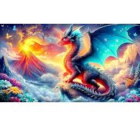 Dragons Puzzle 1000 pièces Educa Divertissement créatif De l'art Décoration Jeu éducatif Challenge Toy pour Adultes & Enfants des 14 Ans 75x50cm/1000pcs