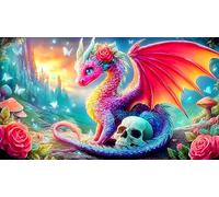 Dragons Puzzle 1000 pièces Educa Divertissement créatif De l'art Décoration Jeu éducatif Challenge Toy pour Adultes & Enfants des 14 Ans 38x52cm/1000pcs