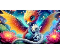 Dragons Puzzle 1000 pièces Educa Divertissement créatif De l'art Décoration Jeu éducatif Challenge Toy pour Adultes & Enfants des 14 Ans 38x26cm/1000pcs
