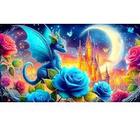 Dragons Puzzle 1000 pièces Educa Divertissement créatif Décoration Intérieure Jeu éducatif Challenge Toy pour Adultes et Enfants à partir de 12 Ans 38x26cm/1000pcs