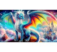 Dragons Puzzle 1000 pièces Educa Divertissement créatif Décoration Intérieure Jeu éducatif Challenge Toy pour Adultes et Enfants à partir de 14 Ans 38x26cm/1000pcs