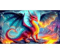 Dragons Puzzle 1000 pièces Educa Divertissement créatif Décoration Intérieure Jeu éducatif Challenge Toy pour Adultes & Enfants des 14 Ans 38x52cm/1000pcs
