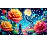 Dragons Puzzle 1000 pièces Educa Divertissement créatif Décoration Intérieure Jeu éducatif Challenge Toy pour Adultes & Enfants des 14 Ans 38x26cm/1000pcs