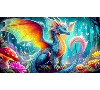 Dragons Puzzle 1000 pièces Educa Jeu D'Intelligence Décoration Intérieure Jeu éducatif Challenge Toy pour Adultes et Enfants à partir de 14 Ans 75x50cm/1000pcs