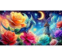 Dragons Puzzle 1000 pièces Educa Jeu D'Intelligence Décoration Intérieure Jeu éducatif Challenge Toy pour Adultes & Enfants des 14 Ans 38x26cm/1000pcs