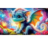 Dragons Puzzle 1000 pièces pour Adultes et Enfants - Jeu Familial Amusant & Stimulant Idée Cadeau Parfaite 38x52/1000pcs