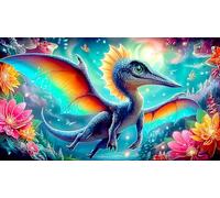 Dragons Puzzle 1000 pièces pour Adultes - Papier recyclé Cadeau Amusant & Jeu Familial Stimulant 38x26/1000pcs