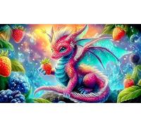Dragons Puzzle 1000 pièces pour Adultes - Papier recyclé Décoration Murale & Cadeau Familial Amusant 38x52/1000pcs