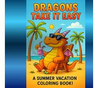 Dragons Take it Easy: Simple and Easy Coloring Books For Adults and Children with Dragons, Vacation and Beach Themes