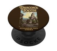 Dragons Tooth Virginia Appalachian Trail Vintage WPA Style PopSockets PopGrip Adhésif